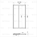 Душевая дверь TRITON Слайд 100х185 полосы, белый профиль ДД Слайд 100 - фото 12909