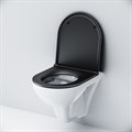 Am.Pm C901700SCmb Gem подвесной унитаз FlashClean с черным матовым сиденьем C901700SCmb