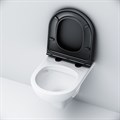 Am.Pm C901700SCmb Gem подвесной унитаз FlashClean с черным матовым сиденьем C901700SCmb