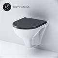 Am.Pm C901700SCmb Gem подвесной унитаз FlashClean с черным матовым сиденьем C901700SCmb