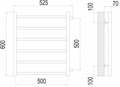 Вега П6 500х600 бп500 Полотенцесушитель TERMINUS 405627996