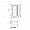 Душевой уголок TRITON Риф-Хром 90х90 А ДО Риф-Хром 90х90 А - фото 17193