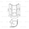 Душевой уголок TRITON Хром 90х90 А Хром 90х90 А