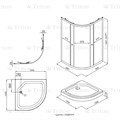 Душевой уголок TRITON ВЕНТА 100х100 см, хром ВЕНТА 100