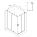 Душевое ограждение 120x90 Am.Pm W90G-404-120290-MT Gem Twin Slide W90G-404-120290-MT - фото 17388