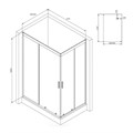 Душевое ограждение 120x80 Am.Pm W90G-404-120280-MT Gem Twin Slide W90G-404-120280-MT