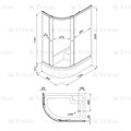 Душевой уголок TRITON Риф 120х80 В со средним поддоном лев/прав ДО Риф 120х80 В