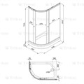 Душевой уголок TRITON Риф 120х80 А с низким поддоном лев/прав ДО Риф 120х80 А