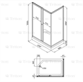 Душевой уголок TRITON Фьюжн А 120х80 с низким поддоном лев/прав ДО Фьюжн А 120х80