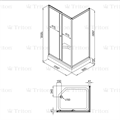 Душевой уголок TRITON Фьюжн А 100х80 с низким поддоном лев/прав ДО Фьюжн А 100х80