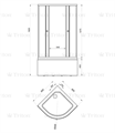 Душевой уголок TRITON Лайт 90х90 Б с высоким поддоном ДО Лайт 90х90 Б - фото 17471