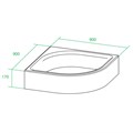 Поддон душевой IDDIS Optima Home P29W, размер: 90х90х17 см P29W