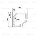 Поддон душевой TRITON ПД23 88х88 низкий, полукруг ПД23 - фото 17667 Поддон душевой TRITON ПД23 88х88 низкий, полукруг ПД23 - фото 17667