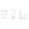 Damixa DX86C8600SC Sirius унитаз-компакт безободковый с сиденьем микролифт , белый DX86C8600SC - фото 19610 Damixa DX86C8600SC Sirius унитаз-компакт безободковый с сиденьем микролифт , белый DX86C8600SC - фото 19610