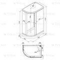 Душевая кабина TRITON Риф 120х80 А с низким поддоном лев/прав ДК Риф 120х80 А