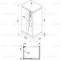 Душевая кабина TRITON Квадро 100х80 с низким поддоном лев/прав ДК Квадро 100х80