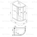 Душевая кабина TRITON Коралл 120х80 В со средним поддоном лев/прав ДК Коралл 120х80 В