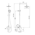 Душевая система Milardo Simp SIMSB1FM06 со смесителем, хром SIMSB1FM06