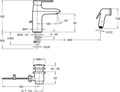 Jacob Delafon Kumin E99465-CP Смеситель для раковины с гигиеническим душем, E99465-CP