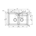 Мойка кухонная IDDIS Vane G V24S782i87, две чаши, сафари, 780х500 мм. V24S782i87 - фото 23068
