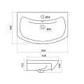 Раковина Santek Балтика 65 1WH207775 подвесная, 426x650х194 мм. 1WH207775 - фото 23427