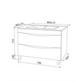 Тумба с умывальником IDDIS Cloud CLO80WFi95K, напольная, 80 см CLO80WFi95K