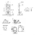 Комплект инсталляции с унитазом Vitra Sento 9830B003-7207 9830B003-7207