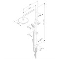 Am.Pm F0790022 Gem Душевая система с верхним и ручным душем, черная F0790022