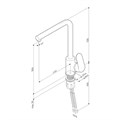 Am.Pm Like F8005011 Смеситель для кухни, L-образный излив , сатин F8005011