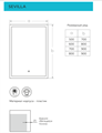 Зеркало для ванной комнаты 500х700 мм Continent SEVILLA LED SEVILLA 500х700
