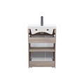 Тумба с умывальником IDDIS Zodiac ZOD5ADFi95, напольная 50 см, с дверцами, белый/под дерево ZOD5ADFi95