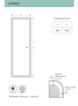 Зеркало для ванной комнаты 455х1350 мм Continent LOREN с LED-подсветкой и сенсорным выключателем LOREN LED