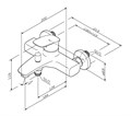 Am.Pm F71A10000 Spirit V2.1 Смеситель для ванны и душа, хром F71A10000