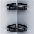Am.Pm Sense L Полка для душа угловая двухъярусная, черный 10895
