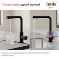 Смеситель для кухни IDDIS Rule RULBLLFi05 с каналом для фильтрованной воды, черный RULBLLFi05