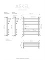 Полотенцесушитель Askel водяной, подключение универсальное, LASWPF60-40 LASWPF60