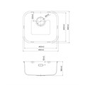 Мойка кухонная IDDIS Mate MAT49S0i77 сатин, 490*440 мм MAT49S0i77