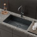 Мойка для кухни IDDIS Edifice EDI74G0i77 универсального монтажа, графит, 740*440 мм EDI74G0i77