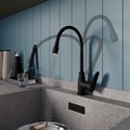 Milardo Meal M07BL2FM05 Cмеситель для кухни с гибким изливом и душевой насадкой, черный матовый M07BL2FM05