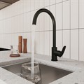 Смеситель для кухни Milardo Rora RORBLFJM05 с каналом для фильтрованной воды, черный RORBLFJM05