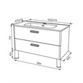 Тумба с умывальником IDDIS Brick BRI10WFi95, напольная, 100 см BRI10WFi95