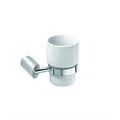 Milardo Baffin BA051MI Керамический стакан с настенным держателем, хром BA051MI