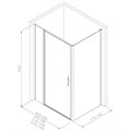 Allen Brau Priority 100x80 cм Душевой уголок распашной черный 3.31030.BBA + 3.31042.BBA 3.31030.BBA + 3.31042.BBA - фото 49446