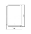 Silver mirrors Stiv - Lite 700х500 (открытая подсветка, cенсорный выключатель, тёплый свет) зеркало LED-00002778 12758