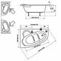 Ванна RAVAK ASYMMETRIC (150*100) C441000000 (L, белый, перелив стандарт.) C441000000 - фото 50645