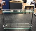 SMARTsant Модерн BD SM02081AA_R Полочка стеклянная двойная, 362х412 мм, стекло, хром SM02081AA_R - фото 53905
