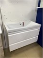 Bandhours CAPRI BD Cap800.91 Тумба подвесная с одним выдвижным ящиком и скрытым ящиком, с керамической раковиной, Корпус и Фасад Ral белый глянец (815х455х500) Cap800.91 - фото 53935