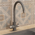 Uperwood Quartz UPD-Q-01-03 Смеситель для кухни, с каналом для фильтрованной воды, серый. UPD-Q-01-03 - фото 54668