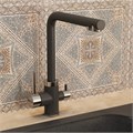 Uperwood Quartz UPD-Q-03-04 Смеситель для кухни, с каналом для фильтрованной воды, черный. UPD-Q-03-04 - фото 54694