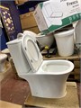 Azario FRETTA ROUND AZ-7121A Унитаз напольный безободковый в комплекте с бачком и прямым сиденьем микролифт. Размер 650x340x790 мм AZ-7121A
